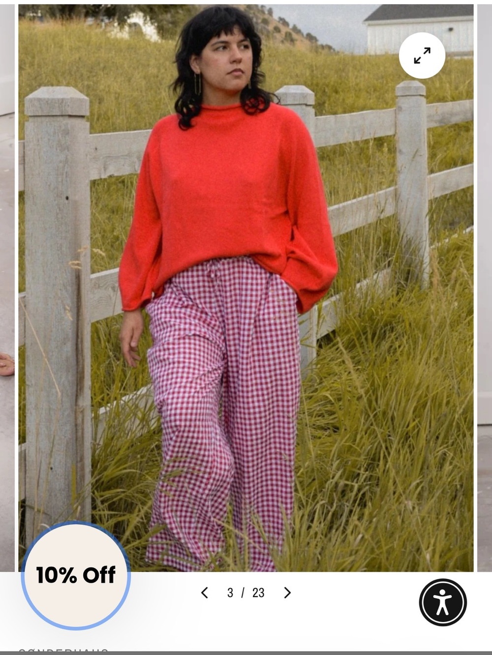 Sønderhaus Red Gingham Pants